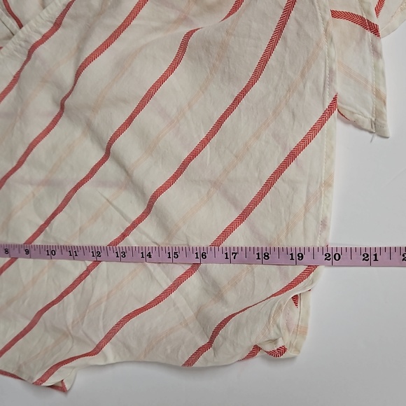 New, Madewell Montpellier stripe wrap top with sash ties women's size XXL - Picture 12 of 13
